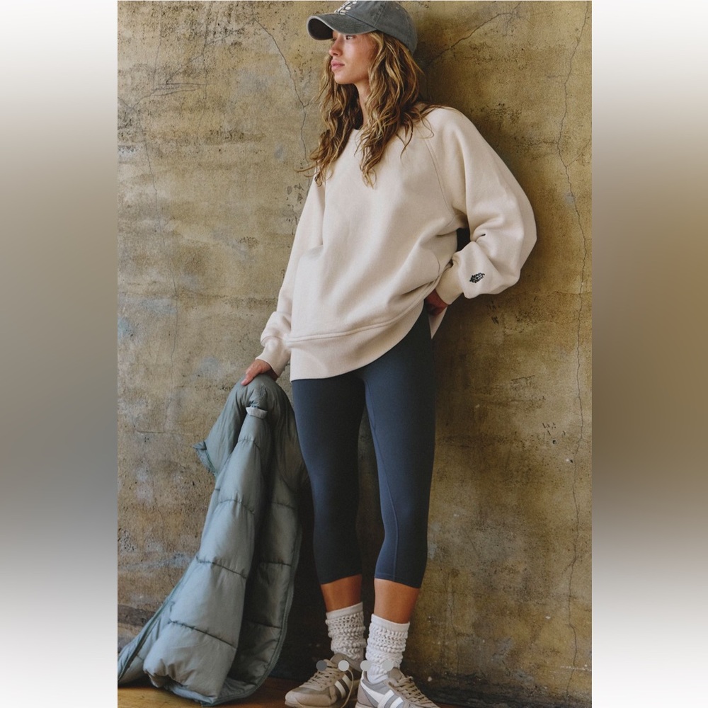 NWOT Free People A Cut Above Crew Sweatshirt in Tofu